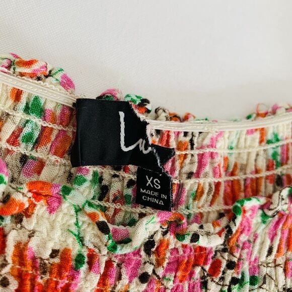 Lulus Dress View From Meadow XS Floral Off Shoulder Cottagecore Romantic Boho - Picture 8 of 16